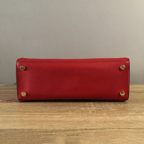 Michael Kors Hope LG Center Zip Flame Satchel Crossbody Shoulder Bag MSRP $468 - Picture 12 of 16